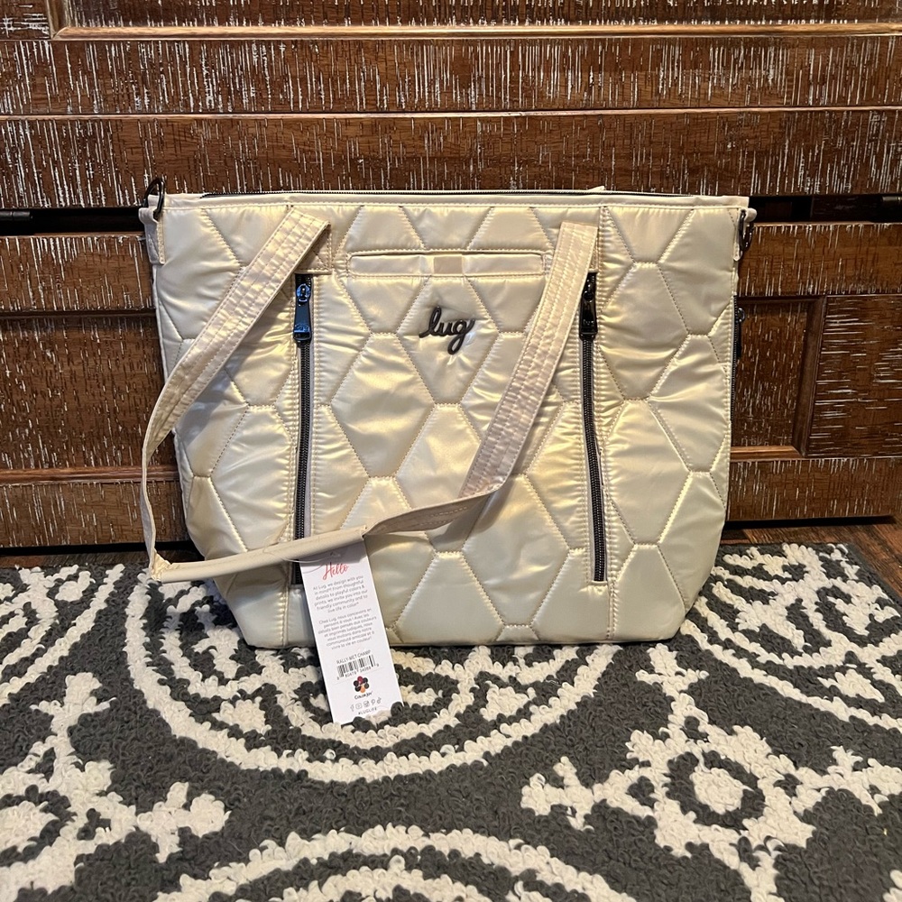 Lug Rally 2 Metallic Champagne Tote